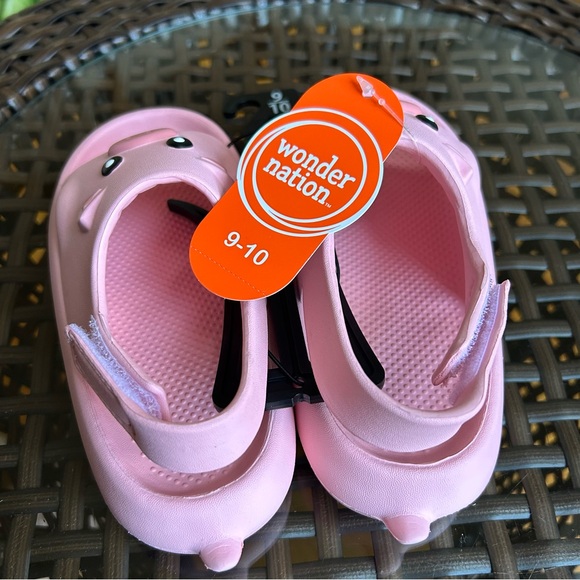 Wonder Nation Girls Sandals Pink Beachwear Critter Pig Slipper Size 9-10 New - Picture 5 of 8